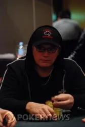 Booth is concerned with the state of his chip stack