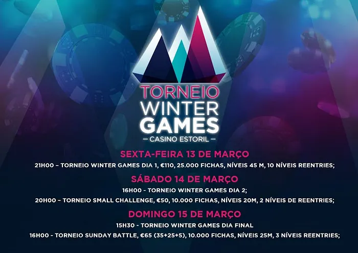 Torneio Winter Games 13 a 15 de Março no Casino Estoril 101