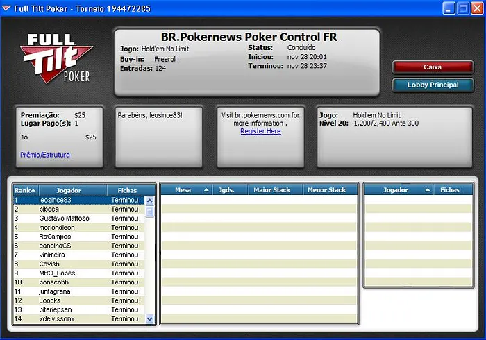 Leonardo Diniz Vence o PokerNews & Poker Controls Freeroll e Conquista o seu Wireless Poker... 101