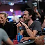 Josh Prager gets some smiles from the dealer on his table