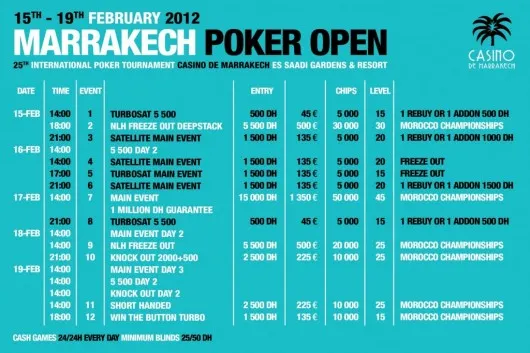 PokerXtrem.fr : 2 packages pour le prochain Marrakech Poker Open 101