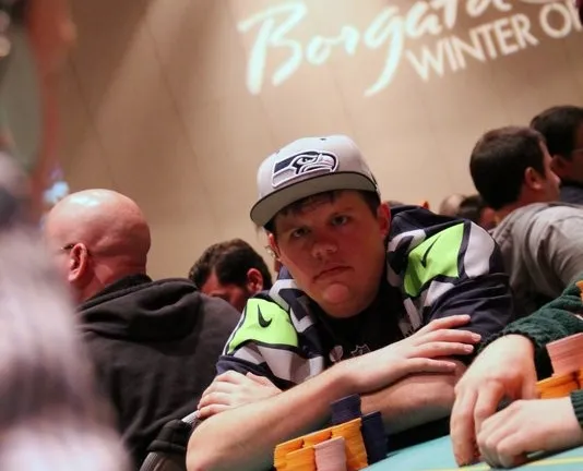 Matt Affleck on Day 2 of the Borgata Winter Poker Open Six-Max Event
