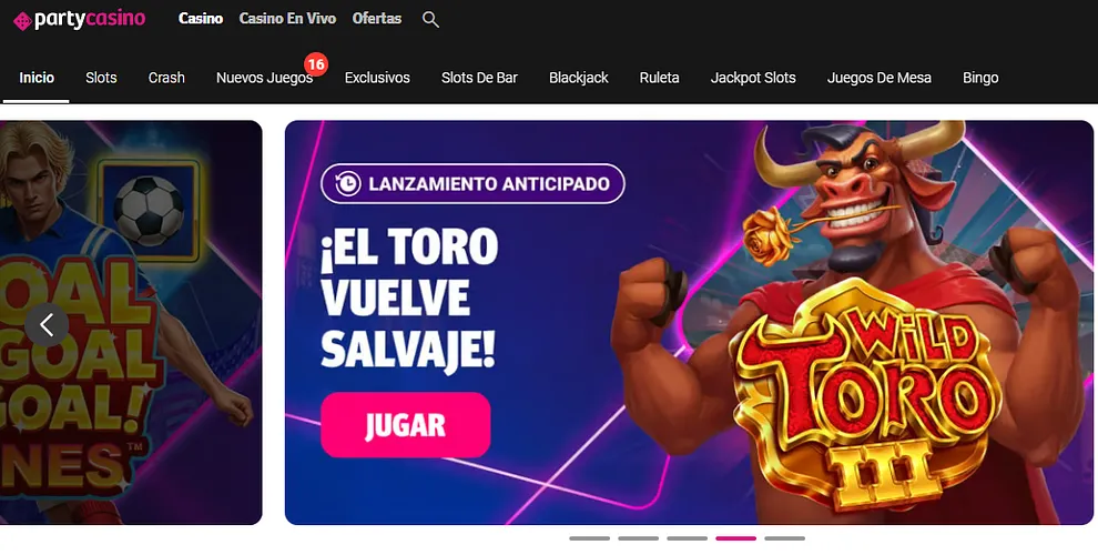 Navegación enn PartyCasino España