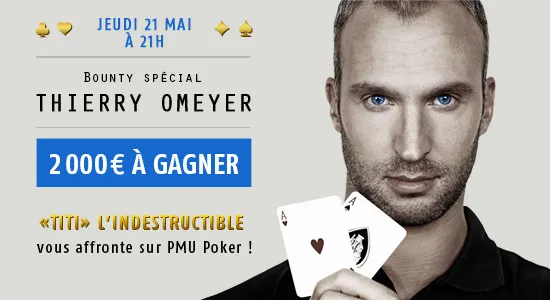 Affrontez Thierry Omeyer dans un tournoi spécial Bounty sur PMU 0001