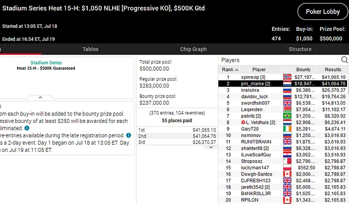 stadium series pokerstars