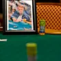 A portrait of Dr. Jerry Buss sits on the table next to an honarary stack of chips for $2500 Seven Card Stud Event at the WSOP.
