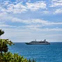 Cruise Ship anchored on the Monte Carlo Coast