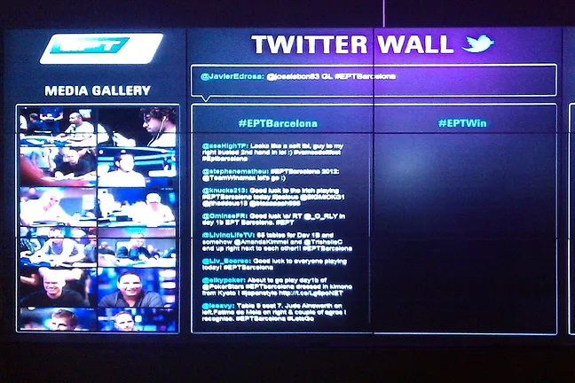 Twitter Wall EPT Barcelone