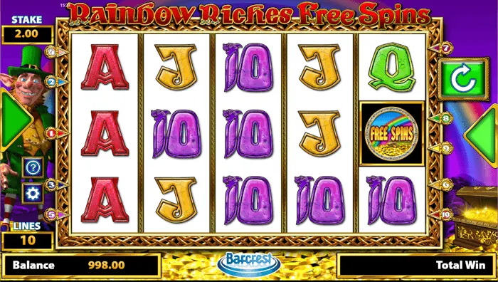 rainbow riches free spins