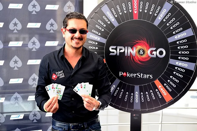 Luca Pagano promoting the Spin & Go tournaments.