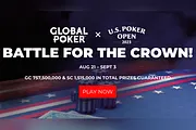 Global Poker US Poker Open Series Kicks Off Today; Will Run Through Sept. 3