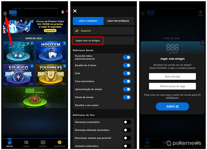 jogar poker online com amigos no telemóvel