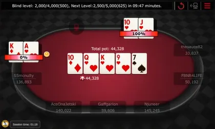 Straight flush for TheDuce