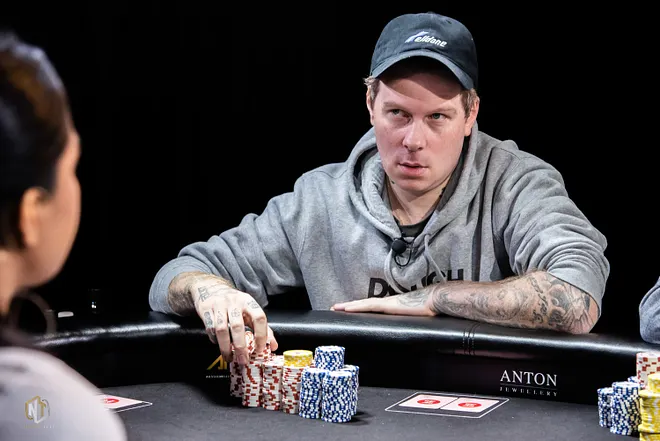 Gareth Pepper was a clear chip leader with five players remaining