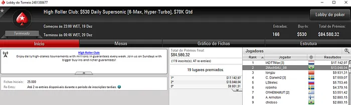 Pódio Brasileiro no Bounty Builder 9 do PokerStars & Mais 102