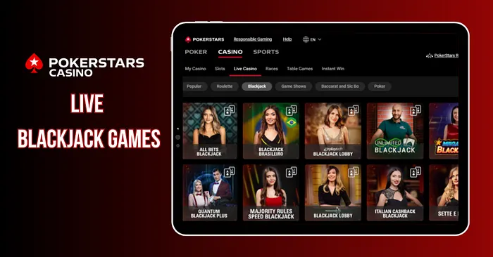 live blackjack games pokerstars casino