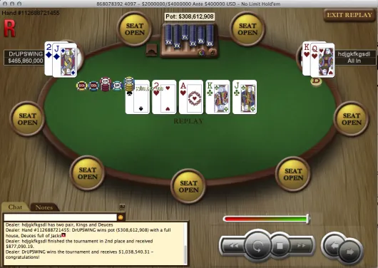DrUPSWING Vence Sunday Million 8º Aniversário (,038,540.31); tutu_bolota foi 20º... 102