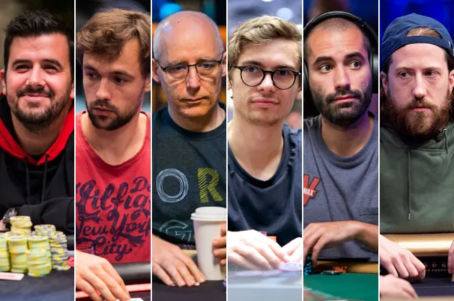 Andras Nemeth, Ole Schemion,Talal Shakerchi, Fedor Holz, João Vieira e Steve O'Dwyer