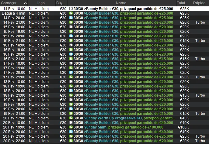 torneios 30/30 pokerstars