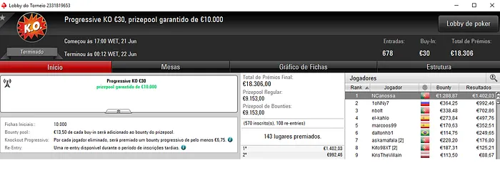 PokerStars.FRESPT: LaBy_mv Vence Super Thursday 6th Sense €10 & Mais 103