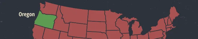 Oregon Online Poker Map