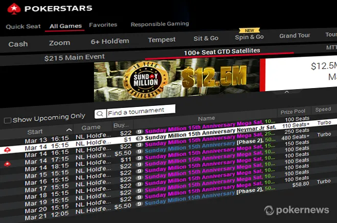 Mega Satélites Sunday Million de Aniversário