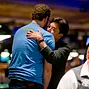 Scott Seiver receives a hug from David Chiu after being eliminated in 2nd. place.