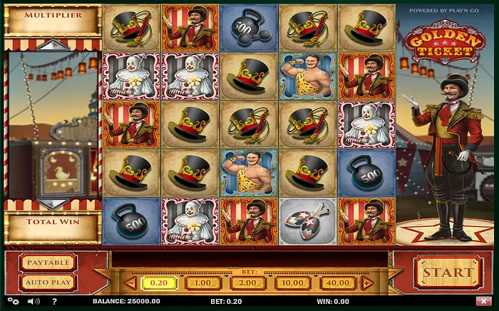 new on line slots at wunderino: Golden Ticket by Play N Go