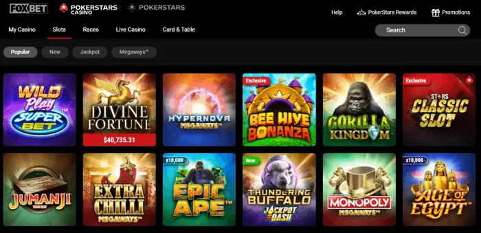 Slots hub pokerstars casino