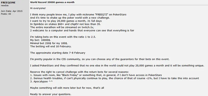 Jogador Russo quer Jogar 20,000 Spin&Gos de 0 e Terminar Positivo 101