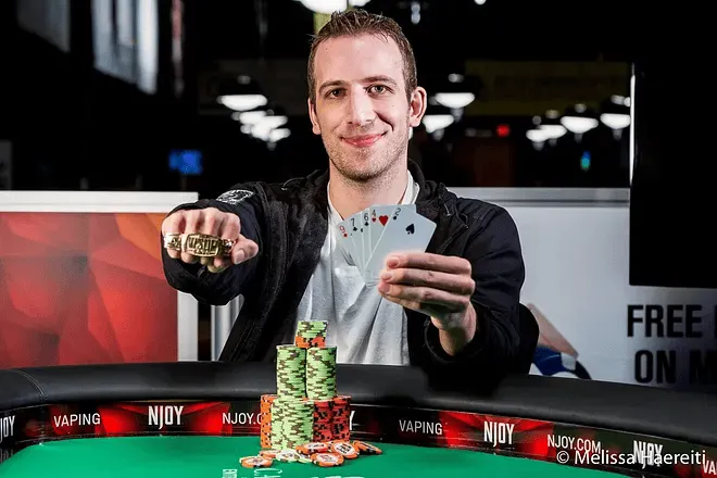 Benny Glaser's first bracelet in 2015.