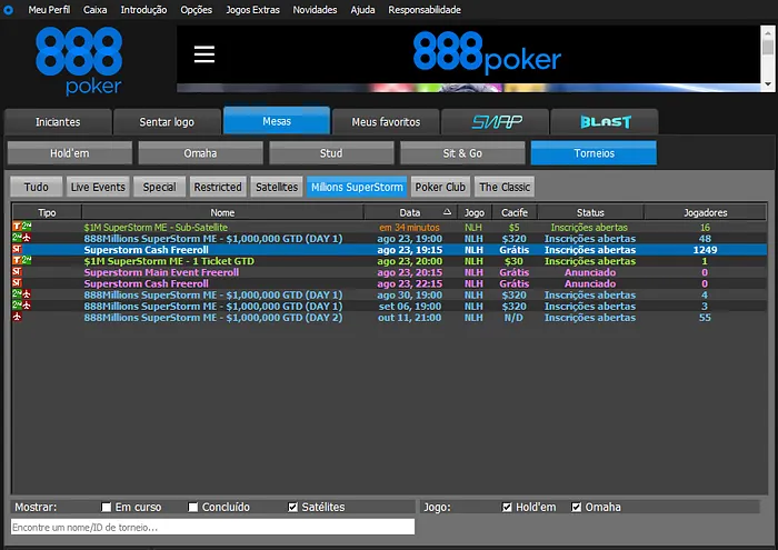 Millions Superstorm 888poker