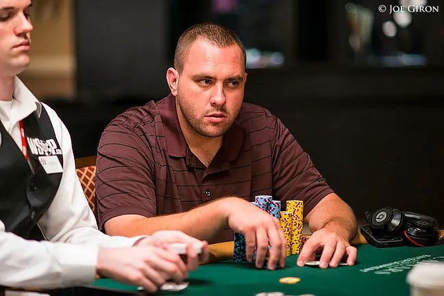 End-of-Day-1 chip leader Steven Hensley