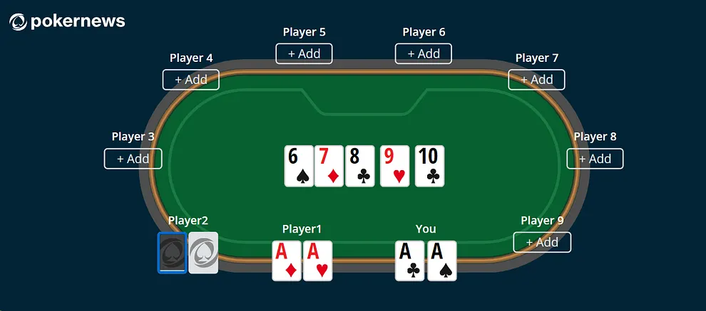 Example of a tied poker hand