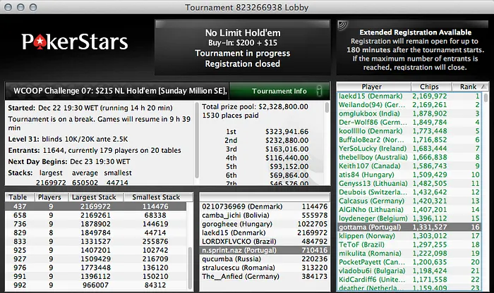 André Coimbra e Tacuara no dia 2 do WCOOP Challenge de ,000 & Mais 102