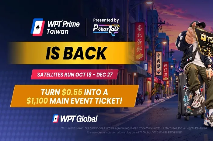Satellite into WPT Prime Taiwan for as Little as $0.55 Thanks to WPT Global