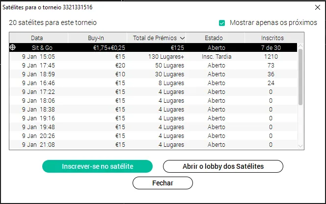 satelites winter series