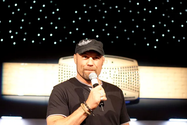 Randy Couture on the mic