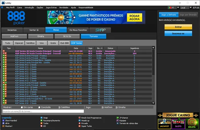 freerolls KOP Series 888poker