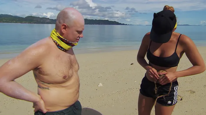 Ilari Sahamies together with Sara Chafak on Selviytyjät Suomi