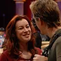 Jennifer Tilly gives Phil Laak some last minute instructions