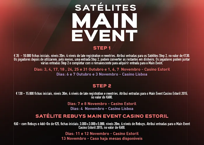 Satélites e Programa Main Event Casino Estoril 2015 101