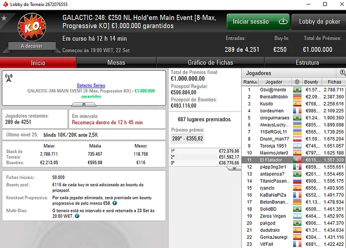 Lobby de poker da PokerStars