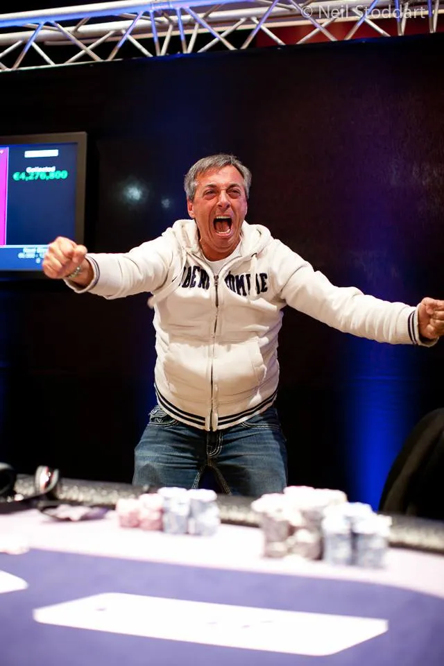Lucien Cohen lors de sa victoire à l'EPT Deauville en 2011