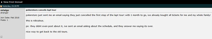 Primeira Etapa do LAPT foi Cancelada 101