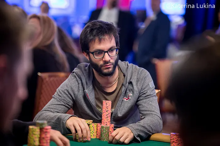 Melogno in action at the WSOP
