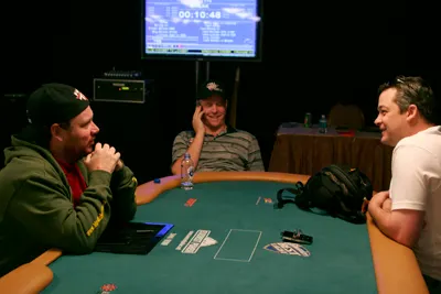 Gavin Smith, Eric Lindgren, and Chris Bell hanging out