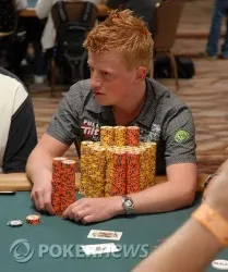 Mark Vos and his chip tower