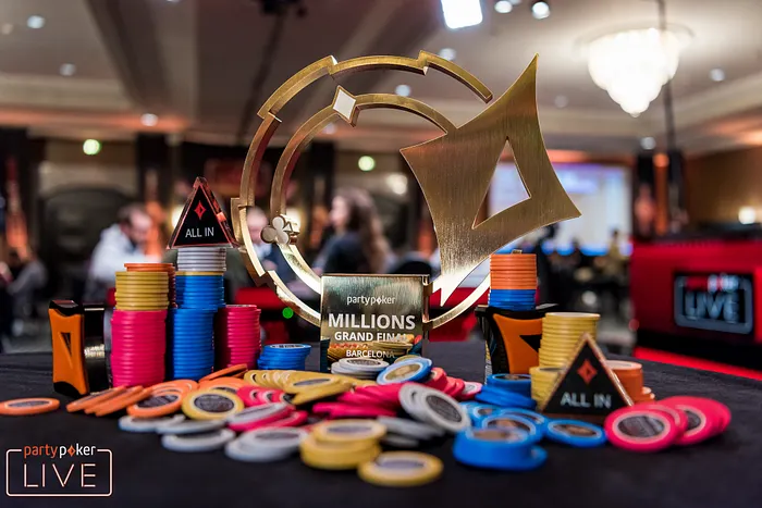 partypoker LIVE MILLIONS Main Event trophy