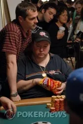 Hal Lubarsky playing on Day 4 of the Main Event